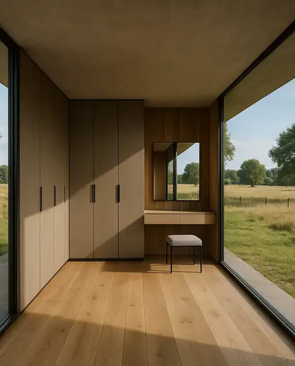 contemporary yard — dressing room (rural)