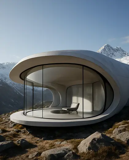 futuristic building — room (alpine)