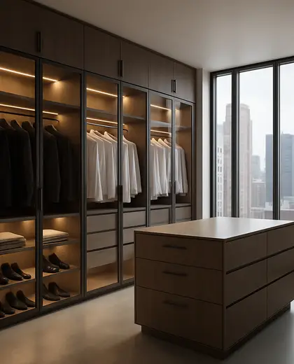 modern house — walk in closet (urban)