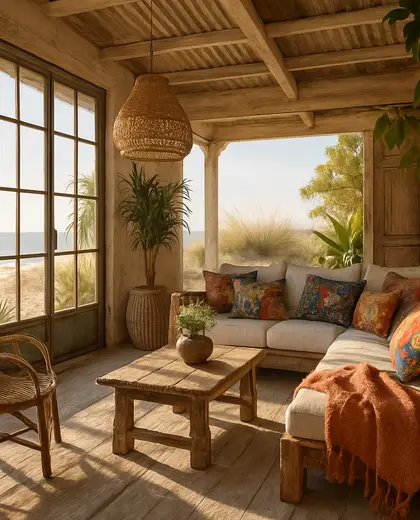 eclectic backyard — room (beach)