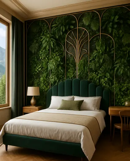 art deco vertical garden — youth room (mountain)