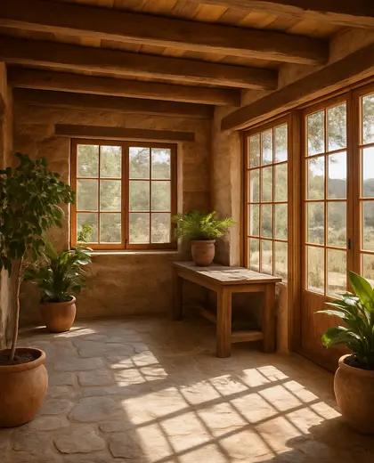 rustic house — atrium (rural)