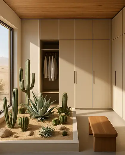 modern indoor garden — dressing room (desert)