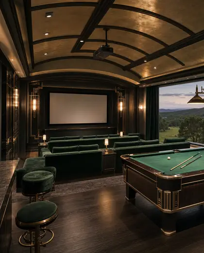 art deco theater — game room (rural)