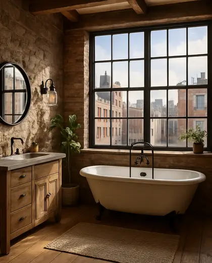 rustic house — bathroom (urban)