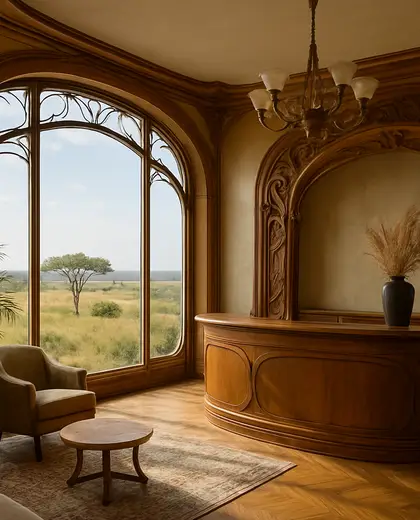 art nouveau penthouse — reception (savanna)