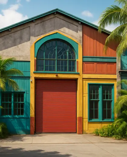 eclectic facade — warehouse (tropical)