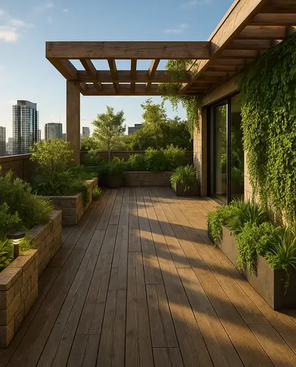 sustainable condo — deck (urban)