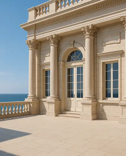 neoclassical facade — deck (ocean)