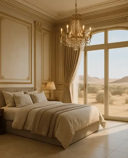 neoclassical building — master bedroom (desert)