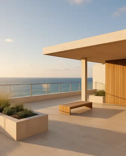 minimalist condo — roof (coastal)