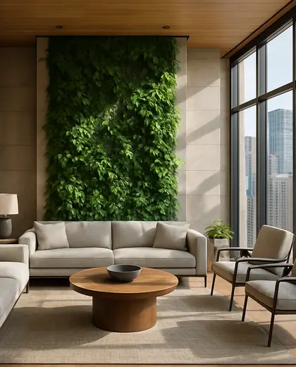 contemporary vertical garden — family room (urban)