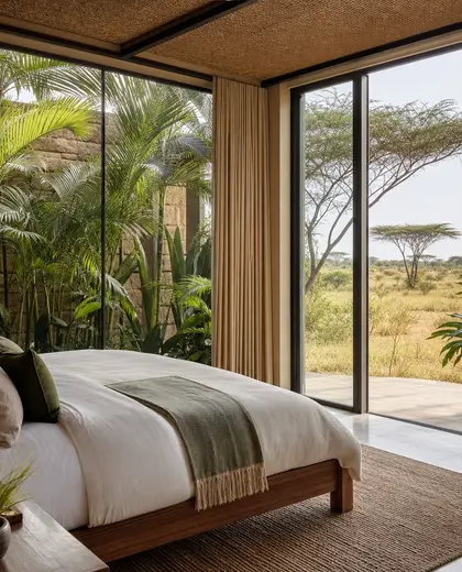 tropical indoor garden — bedroom (savanna)