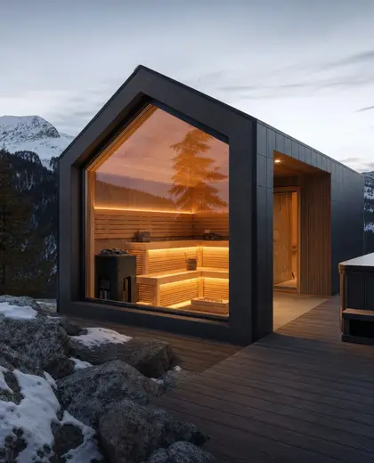 modern building — sauna (alpine)