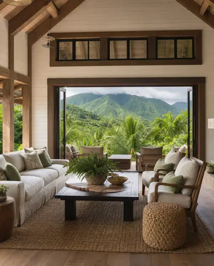 tropical farmhouse — family room (mountain)