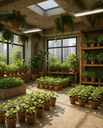 sustainable indoor garden — nursery (urban)