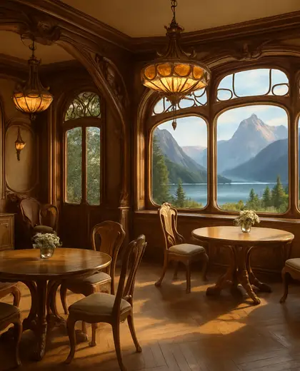 art nouveau salon — dining room (mountain)