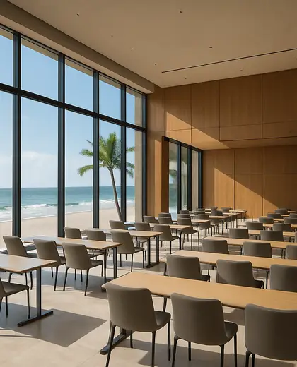 contemporary hotel — conference hall (beach)