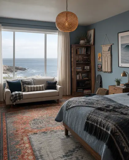 eclectic salon — youth bedroom (ocean)