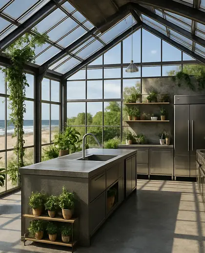 industrial greenhouse — kitchen (beach)