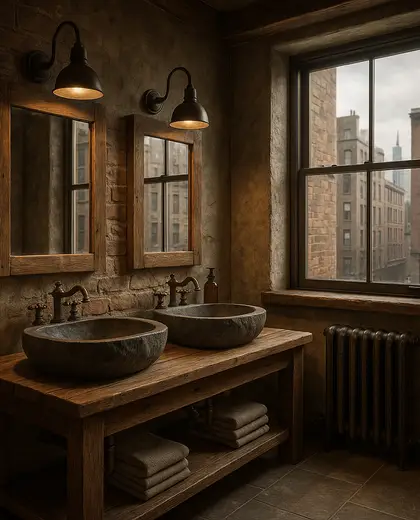 rustic house — bathroom (urban)