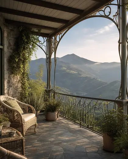 art nouveau farmhouse — terrace (mountain)