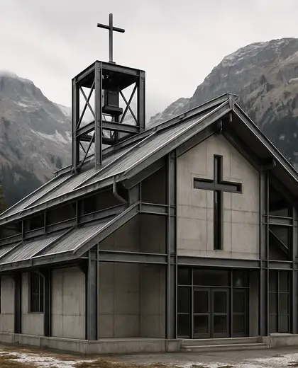industrial church — edging (alpine)