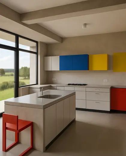 bauhaus house — kitchen (rural)