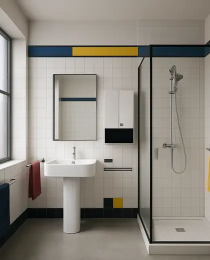 bauhaus house — bathroom (urban)