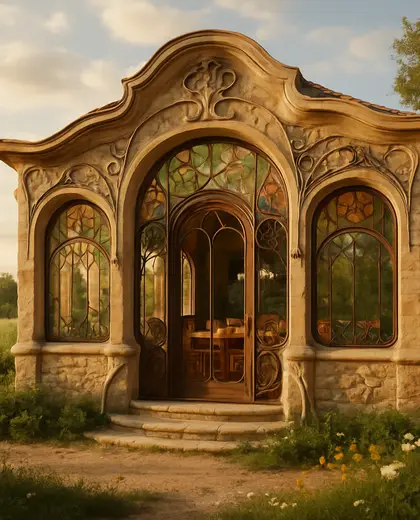 art nouveau facade — dining room (rural)