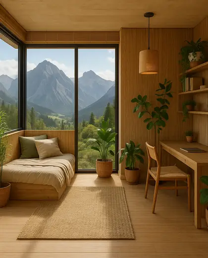 sustainable apartment — youth room (mountain)
