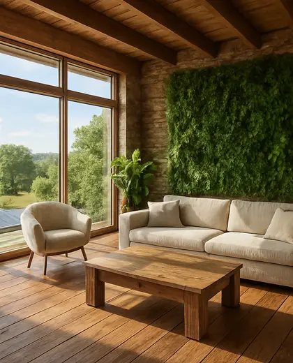 sustainable penthouse — family room (rural)