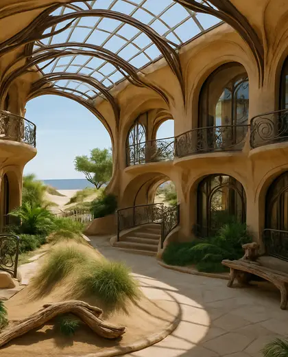 art nouveau yard — atrium (beach)