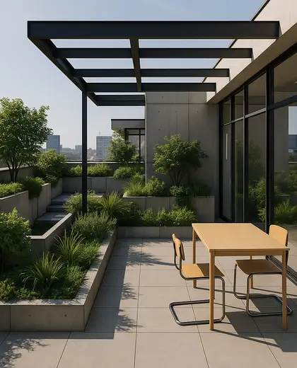 bauhaus rooftop garden — study (urban)
