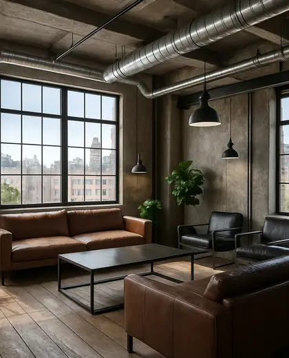 industrial public space — living room (urban)