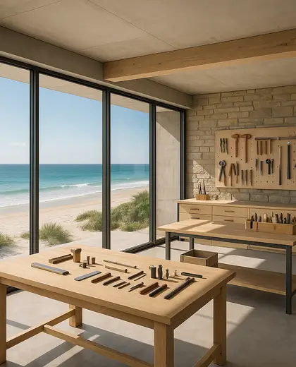 contemporary penthouse — workshop (beach)