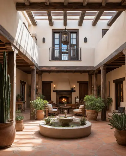 southwestern farmhouse — atrium (space)