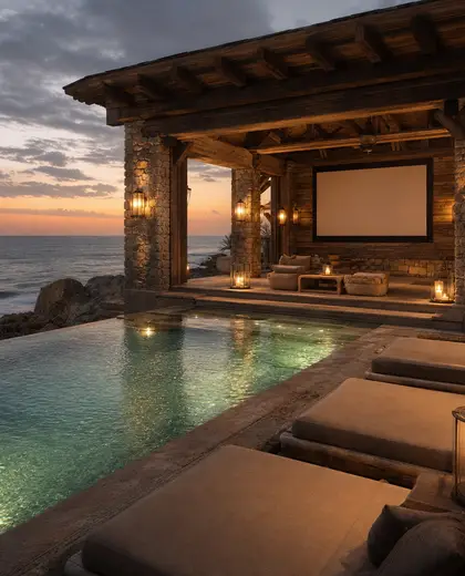 rustic theater — pool (ocean)
