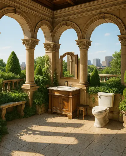 renaissance rooftop garden — rest room (urban)