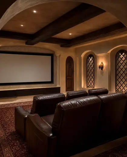 mediterranean home — home cinema (urban)