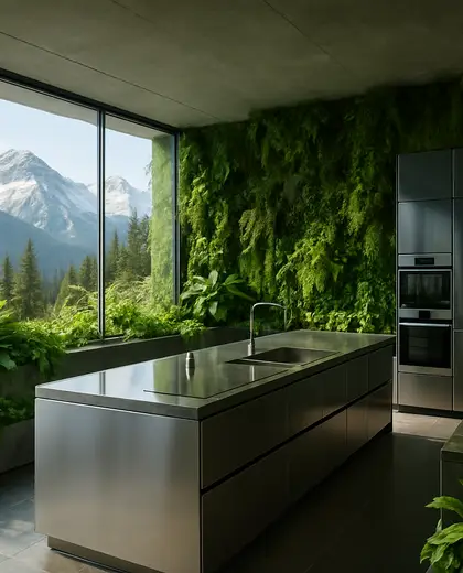 futuristic indoor garden — kitchen (alpine)
