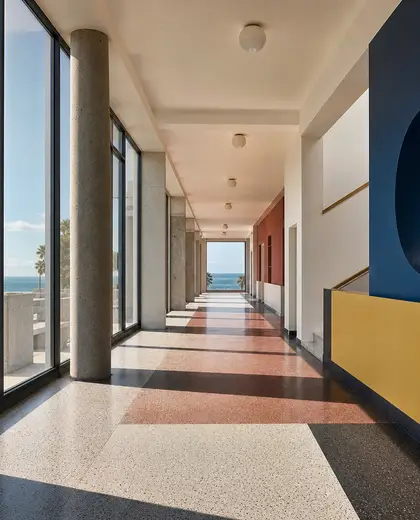 bauhaus public space — hallway (coastal)