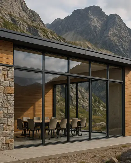 contemporary facade — meeting room (mountain)