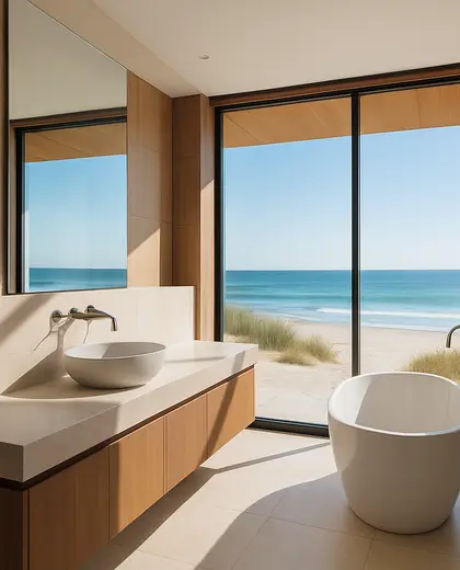 modern house — bathroom (beach)