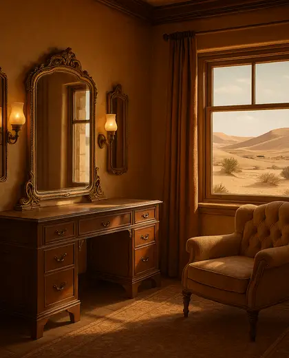 vintage hotel — dressing room (desert)