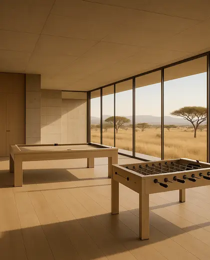 minimalist condo — game room (savanna)