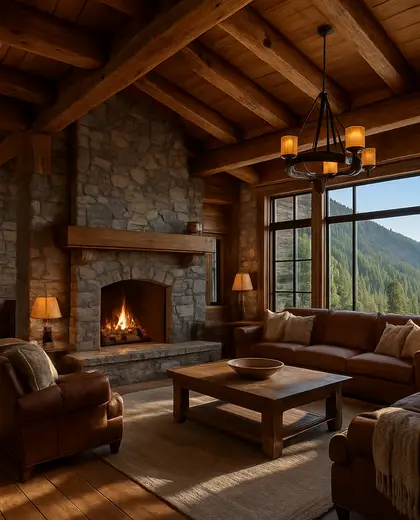 rustic home — main hall (mountain)