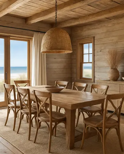 rustic home — informal dining room (beach)