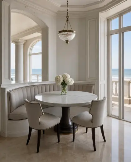 neoclassical penthouse — breakfast nook (beach)