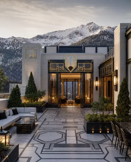 art deco penthouse — courtyard (alpine)